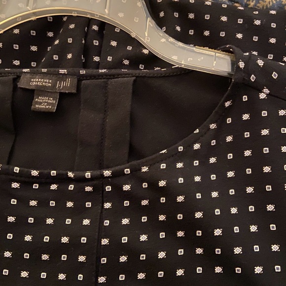 J. Jill Plus Size 2X Black and White Design Long Sleeve Dress - Picture 3 of 6